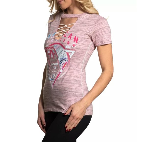AMERICAN FIGHTER Women's T-Shirt S/S CARMOCHAEL - Picture 6 of 12